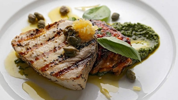 restaurant review caterinas swordfish eggplant lasagne dani valent