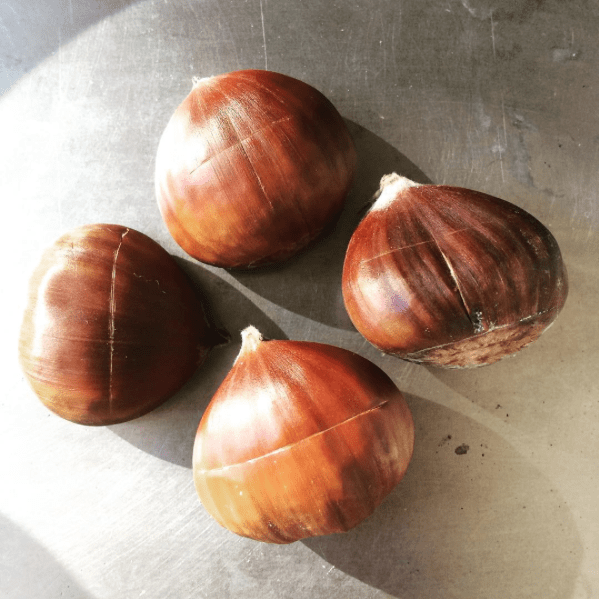 chestnuts simple roasted recipe by dani valent