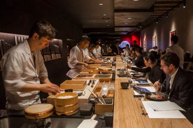 Chefs at Kisumes sushi bar